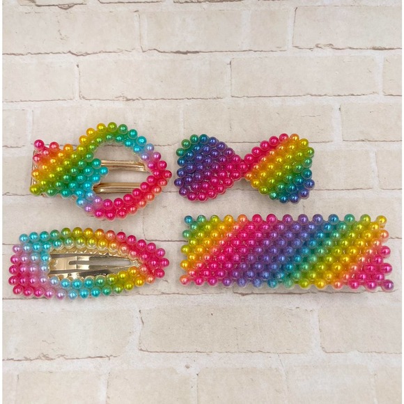 Rainbow Hair Clip Set Alligator Clip Hair Accessories - Picture 1 of 6